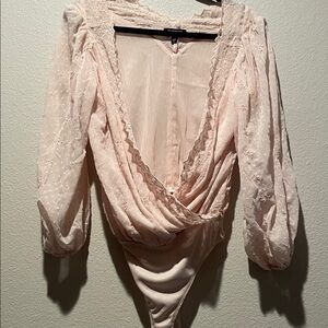 Express Blush Lace Bodysuit